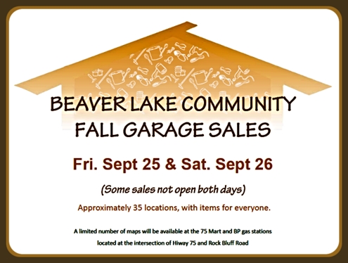2020 09 23 Beaver Lake Community Garage Sale Flier 1 495
