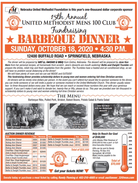 Methodist dinner 450