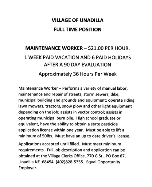 Help Wanted Maintenance 495