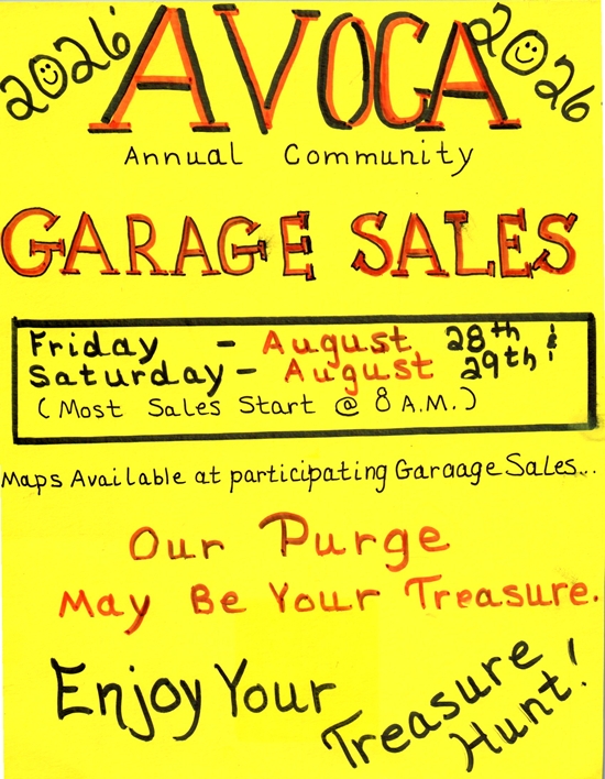 Avoca Garage Sales 550