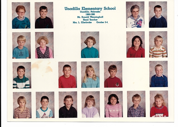 Unadilla School 1989 1990 3 4th