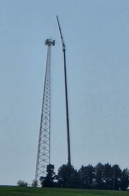 Cell Tower under construction 450