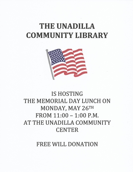 Memorial Day Lunch Poster 2025 450