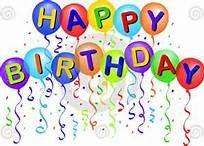 Happy Birthday on balloons