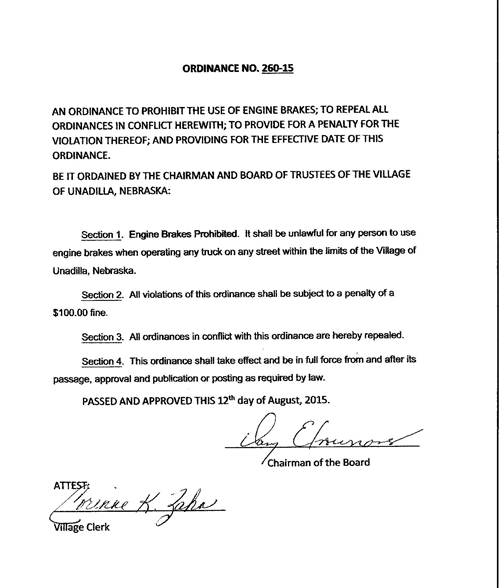 Ordinance 260-15_500